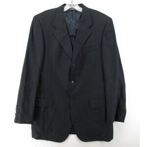 Paul Stuart Sport Coat 42 Long Navy Blazer Linen Unlined Preppy Italy *